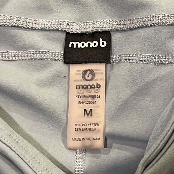 Mono B Dusty Blue Leggings Medium - Picture 3 of 3